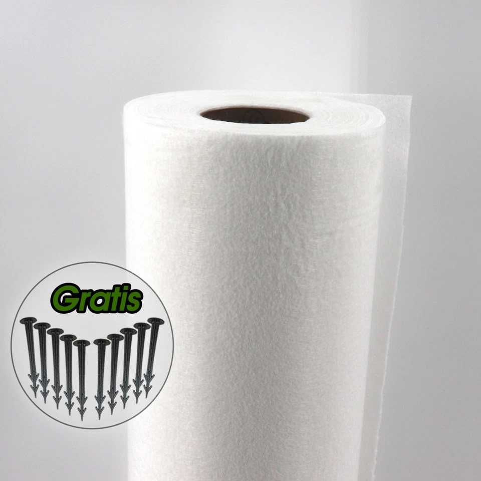 AQUAGART 50m x 1m Unkrautvlies Gartenvlies Bodengewebe Unkrautfolie Drainagevlies 150g %%