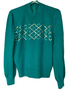 Suéter gris manga larga St. John by Marie top para mujer talla 2 cremallera verde - Imagen 1 de 6