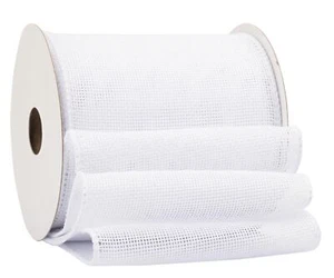 10-Yard White Burlap Ribbon Wired Burlap Ribbon - 4 Inch Width for Gift Wrapp... - Picture 1 of 4