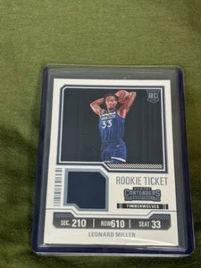 2023-24 Panini Contenders Rookie Ticket Jersey Relic Leonard Miller RC #RTS-MLR - Picture 1 of 2