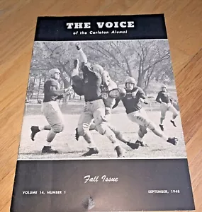 1948 CARLETON COLLEGE Minnesota - THE VOICE - Magazine of Carleton Alumni - Imagen 1 de 11