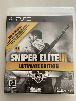 Rare SNIPER ELITE III Ultimate Edition Game For Playstation PS 3 - Image 1 of 3