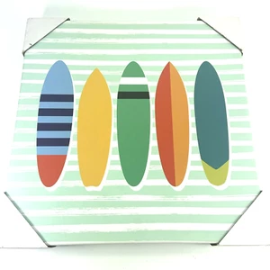 Art By Ampersand Design Studio Surfboard Canvas Wall Art 14X14 - Picture 1 of 2