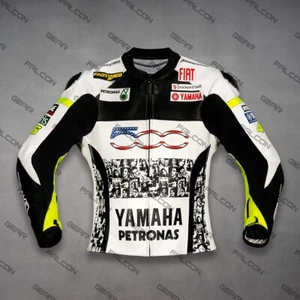 Chaqueta de cuero para moto Valentino Rossi Yamaha Petronas - Todas las tallas disponibles - Imagen 1 de 8
