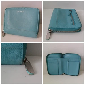 TIFFANY & Co. Card Wallet Signature Tiffany Blue Italian Leather - Very Nice EC - Bild 1 von 10