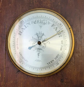 Salem 8.5" Brass Ship Barometer Glass Covered, Thin, Wall Mountable Germany - Picture 1 of 9