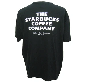 Starbucks Coffee Co. T-Shirt Mens 2XL Black Short Sleeve Gaphic Logo Barista Top - Picture 1 of 4