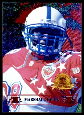1996 Co Edge President's Reserve Tanned, Rested, & Ready Marshall Faulk #19 /150 - Image 1 of 2