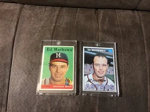 Ed Matthews #440 Topps 1958 & Topps #166 1967 HOF See Pics - Picture 1 of 4