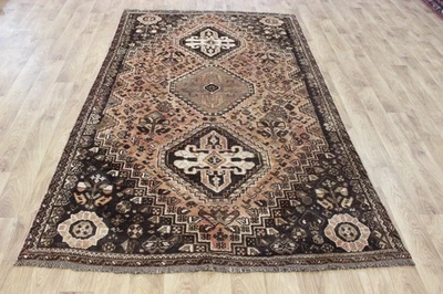СТАРИННЫЙ QASHQAI TRIBAL ШЕРСТИ КОВЕР ТРАДИЦИОННЫЙ МЕДАЛЬОН ДИЗАЙН 230 X 145 СМ - Изображение 1 из 4