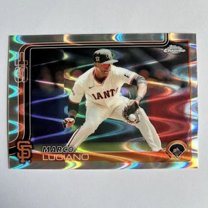 2025 Topps Chrome RIFRATTORE ONDE RAGGI MARCO LUCIANO #191 GIGANTI - Foto 1 di 2