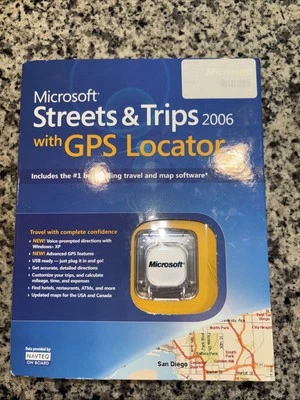 Microsoft Streets & Trips 2006 w/GPS Locator Navigation Software for PC New I21 - Image 1 of 4