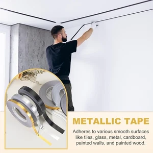 Metalized Polyester Film Tape Metallic Decor Tape Brushed Adhesive Mirror Tape - Picture 1 of 26