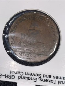 1795 G.B. Thames & Severn Canal 1/2 Penny Conder Medaille - Bild 1 von 2