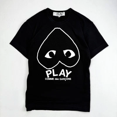 Camiseta COMME des GARÇONS PLAY Para Hombre XL (Se Ajusta Como M) Camiseta Negra Logo Corazón Foto 1 de 4