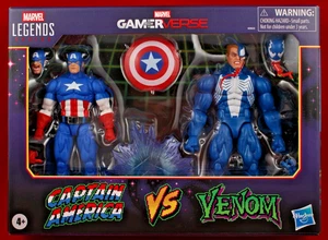 Marvel Legends Series Gamerverse Captain America vs. Venom action figure da 6 pollici - Foto 1 di 9