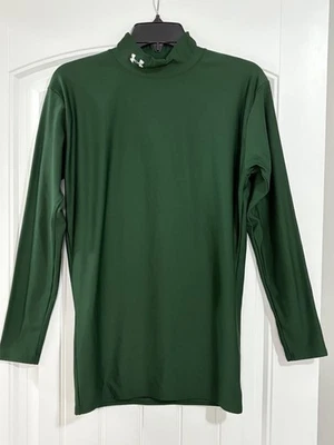 Under Armour Cold Gear Juvenil Talla XL Acero Verde Manga Larga Simulado Cuello Tortuga. Foto 1 de 4