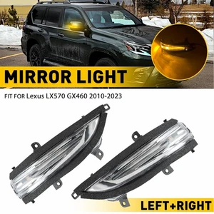 Fit LX570 Lexus Amber 2010-2023 Lamp LED Side Mirror LH&RH Light Clear Lens 2PCS - Bild 1 von 11