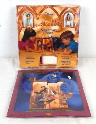 DE COLECCIÓN DISNEY ALADDIN TEATRO DE SONIDO E HISTORIAS Sellado con Cassette y Calendario Foto 1 de 4