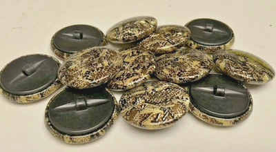 buttons 1"  plastic reptile gold brown 6pcs - Image 1 of 4