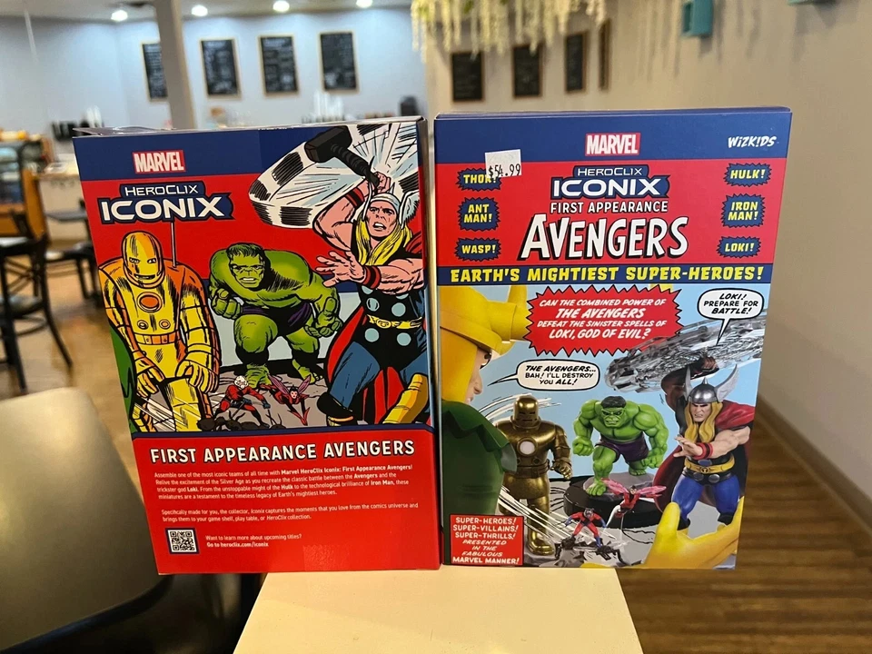 Marvel Heroclix Iconix First Appearance Avengers Wasp/Hulk/Thor/Iron Man/Ant-Man - Image 1 of 1