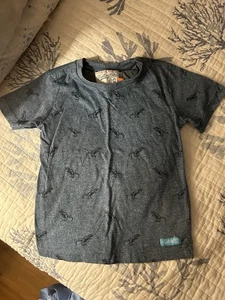 T-shirt Huntington Beach taglia 5 blu stampa dinosauro ragazzo - Foto 1 di 5