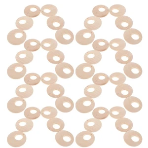 50 piezas pendientes de madera accesorios hallazgos pendientes planos para mujer - Imagen 1 de 12