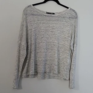 Rag & bone linen top Sz S heathered gray Oversized Dropped Shoulder - Picture 1 of 7