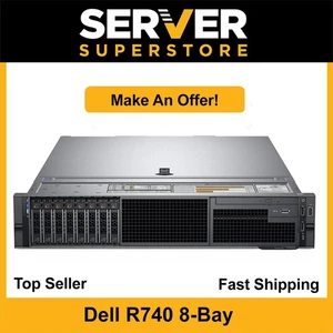 Dell PowerEdge R740 Server 2x Silver 4114 =20 Cores 32GB RAM H730P 8x 600GB SAS - Picture 1 of 9