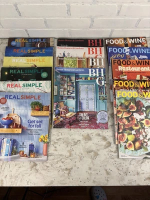 Lot Of 15 Magazines, Real Simple, Better Homes And Gardens, Food & Wine, 2024 - Image 1 of 4