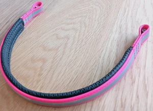 Padded Synthetic Hi Visibility Fuschia Pink Reflective Brow Band Full/Extra Size - Picture 1 of 2