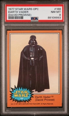 DARTH VADER 1977 O-Pee-Chee OPC Star Wars #188 PSA 8 NM-MINT VERY RARE CARD!!! - Image 1 of 2