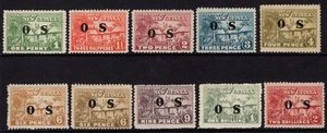 NEW GUINEA 1925-31 OFFICIALS SET + 6d SHADE, SG O22/30, GOOD MINT, CAT. £113 - Picture 1 of 2