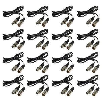 (16) Chauvet DMX5P5FT 5 Foot Male To Female 5 Pin DMX Cable for any DMX System - Image 1 of 3