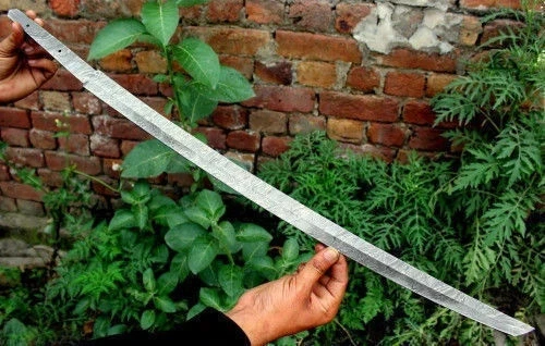 Меч катана ручной работы из дамасской стали 31 дюйм с накладным монтажом чистое лезвие охотничий меч - Изображение 1 из 3