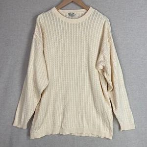Vintage Banana Republic Mens Cable Knit Fisherman Sweater Size Large Heritage - Picture 1 of 12
