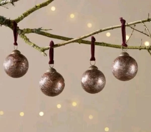 Nkuku Darya Baubles - Antique Burgundy - (Set of 4) - Picture 1 of 3