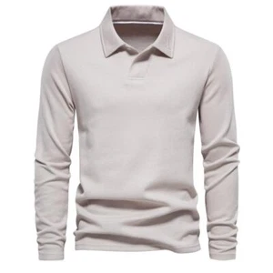 Aiopeson Stickerei Poloshirt für Männer Mode Hals Umlegekragen Herren Freizeit - Bild 1 von 10
