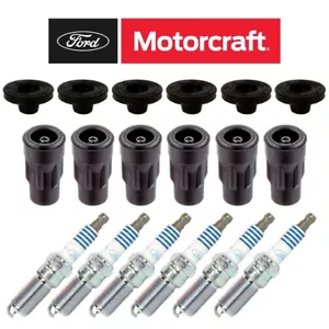 OEM Motorcraft Iridium Spark Plug Set & Boots For 2011-2016 F-150 3.5L Ecoboost - Picture 1 of 4