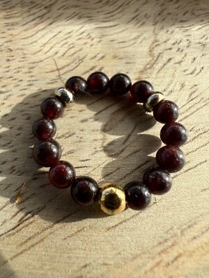 Edelstein Ring Damen Perlen Edelstein Naturstein  in 4 mm - Bild 1 von 4