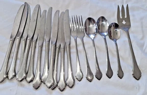 Lot of 17 pcs Used Roger’s Oneida Summer Mist/Autumn Glow Fork Spoon knives - Picture 1 of 9