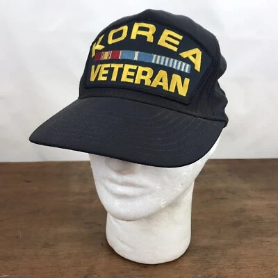 Gorra de béisbol vintage de poliéster negra veterana de Corea CH45 Foto 1 de 4