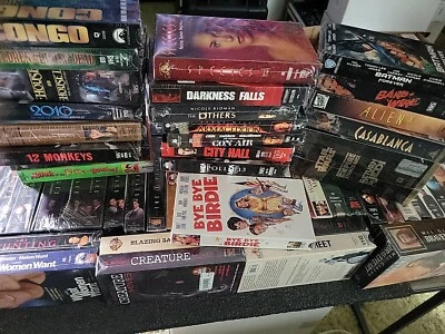 78 Новый старый запас винтажный VHS кассеты в заводской упаковке/огромный лот много ужасов🔥 - Изображение 1 из 4