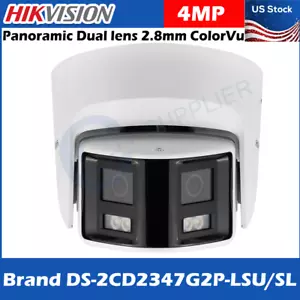 Hikvision ColorVu Panoramic Camera 2way audio 180° Sound Light 4MP IP Camera Lot - Picture 1 of 15