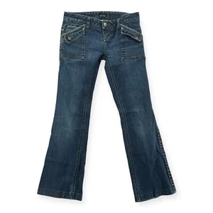 Oakley Icon Jeans Womens 25 Low Rise Bootcut Denim Hipster Boho Retro - Picture 1 of 8