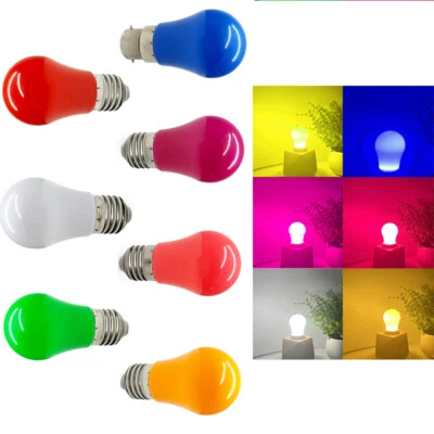LED Light Pear Shaped Bulb 2W Colored E27 B22 Globe Red 110V 220V Plastic Lamp - Image 1 of 4