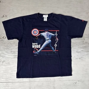 Vintage MLB Baseball 2003 Chicago Cubs Kerry Wood Adidas Shirt Size Large - Picture 1 of 12