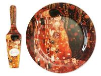 6"x6" Decorative Glass Plate Gift Box Klimt The Kiss Glassware Art Collection 