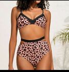 (4 Us) S ,Cupshe Cheetah Print Bikini Set, New, Bohemian