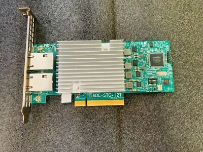 High Profile Supermicro AOC-STG-I2T Dual Port 10GB 2xRJ45 Ethernet PCI-e Adapter - Image 1 of 4